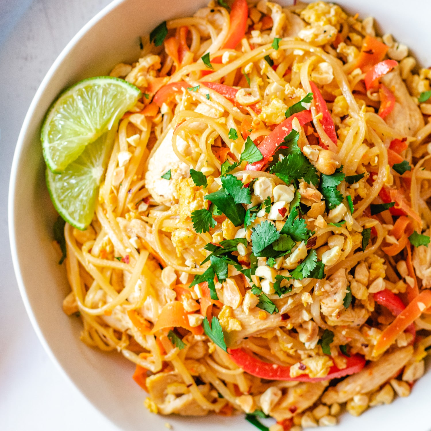 Easy Chicken Pad Thai with the BEST Sauce | Healthy Version