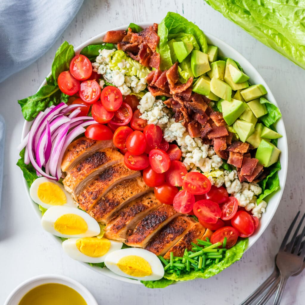 Classic Cobb Salad | Traditional Recipe {the easy way} PLUS Dressing