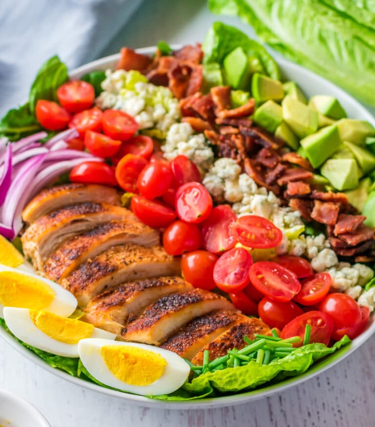 Classic Cobb Salad Traditional Recipe {the easy way} PLUS Dressing