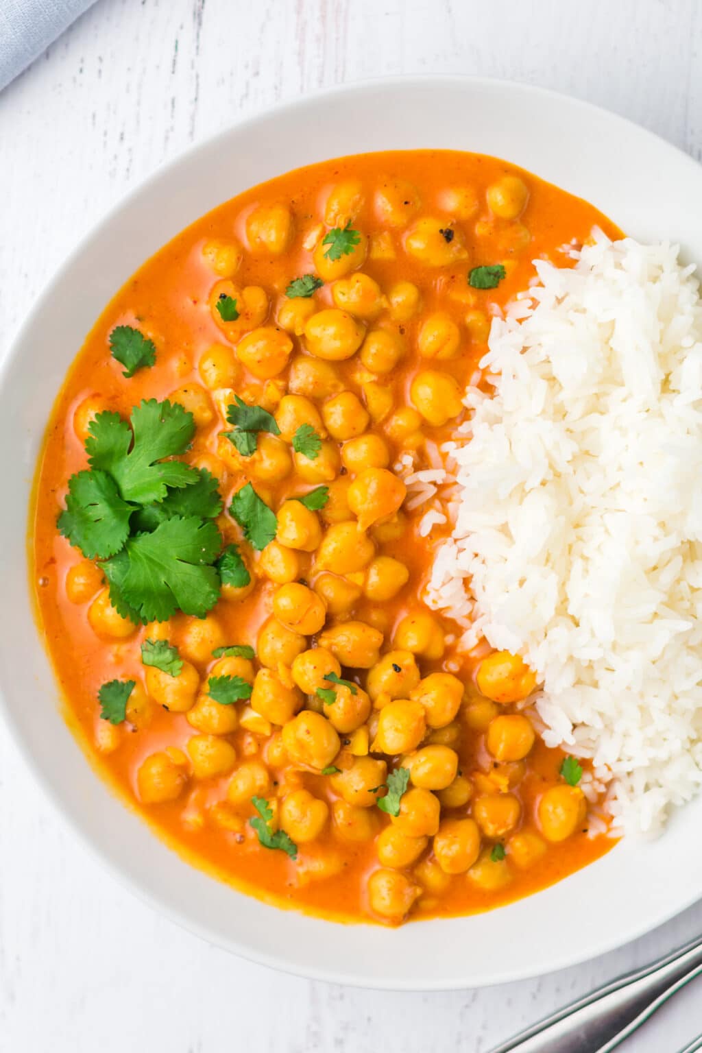 Coconut Chickpea Curry {5 Ingredients} 20 Minute Recipe