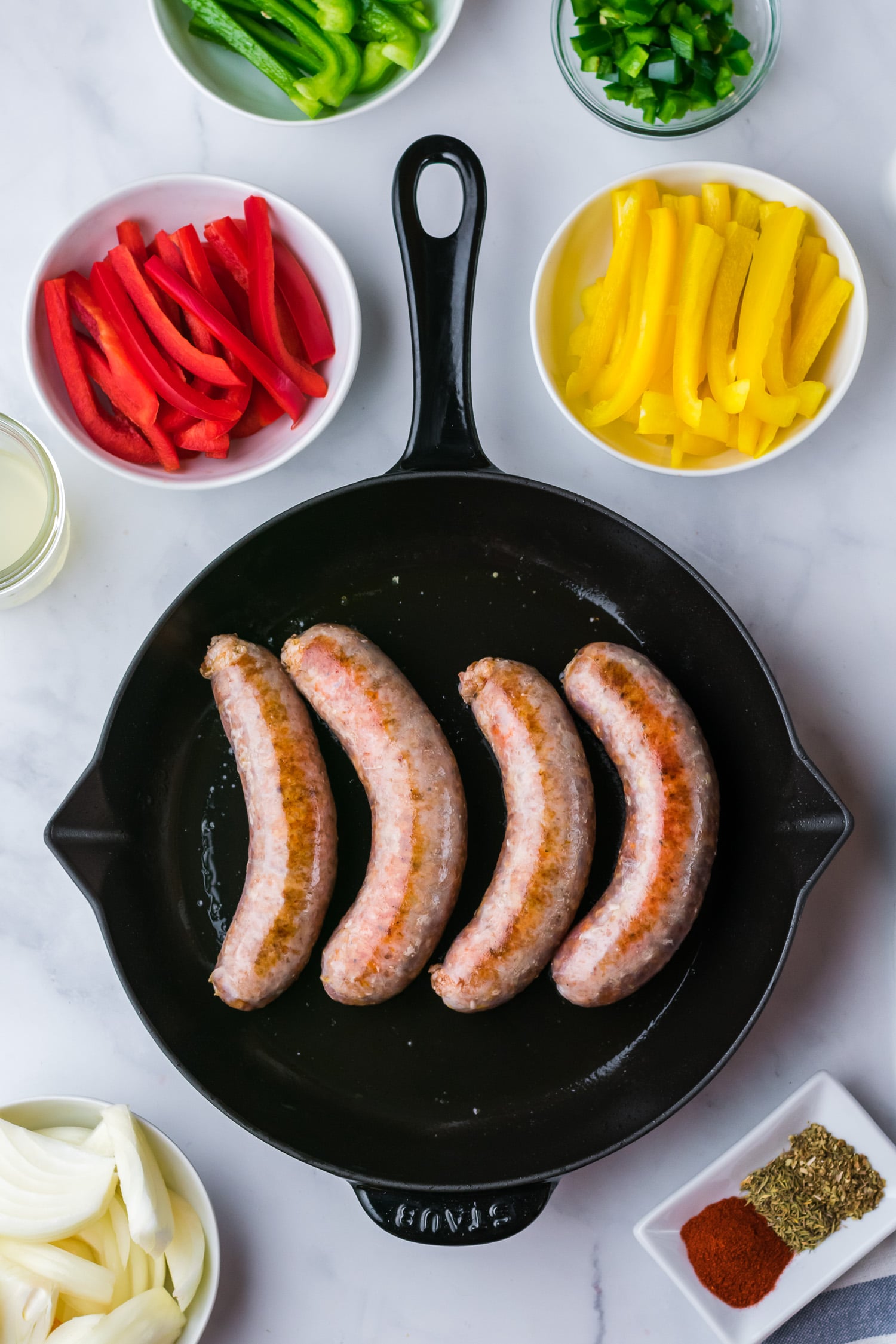 sausage and peppers skillet