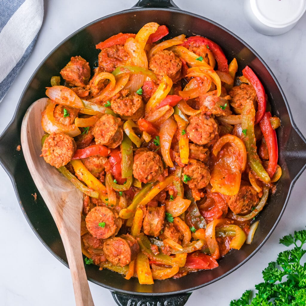 sausage and peppers skillet