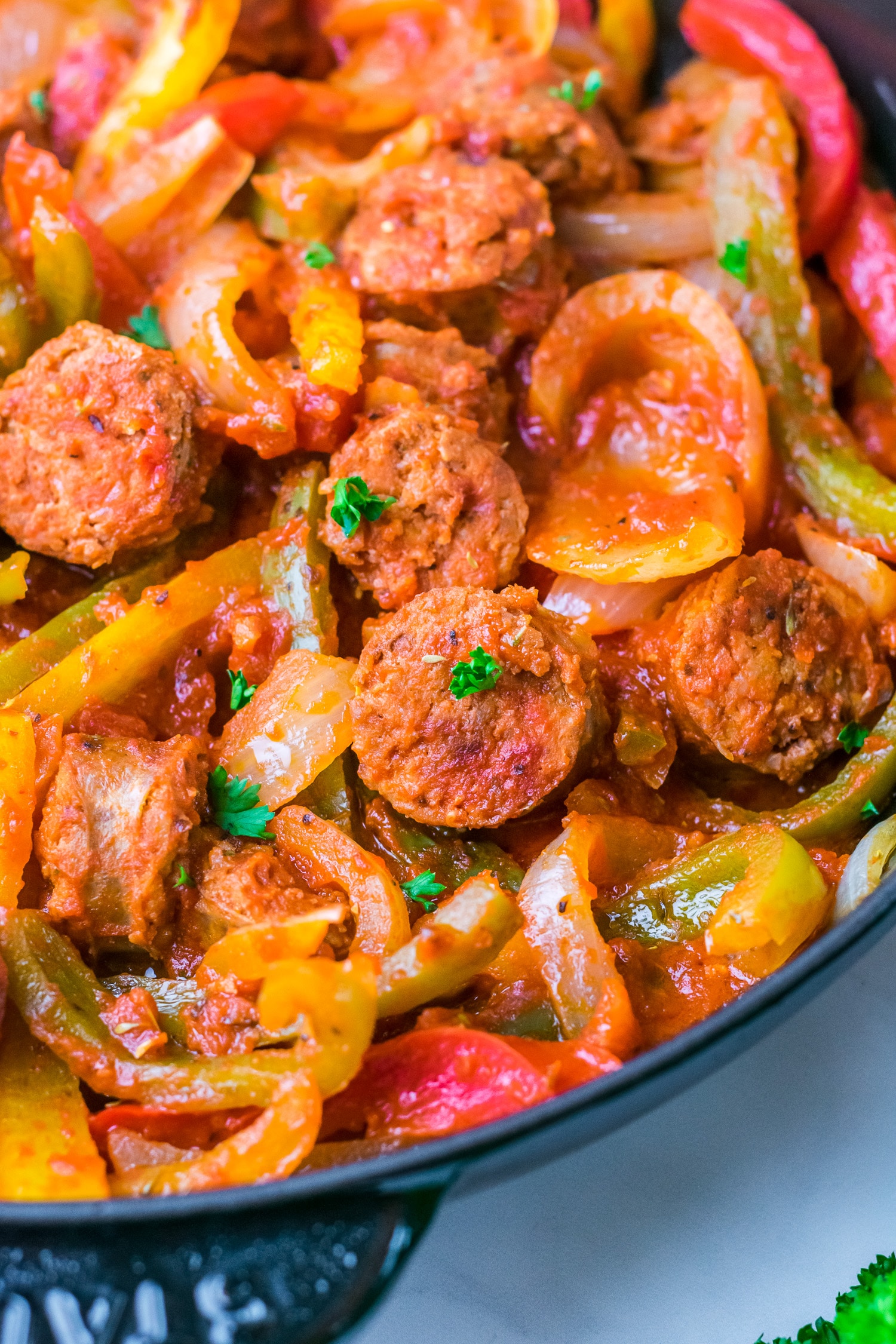 sausage and peppers skillet