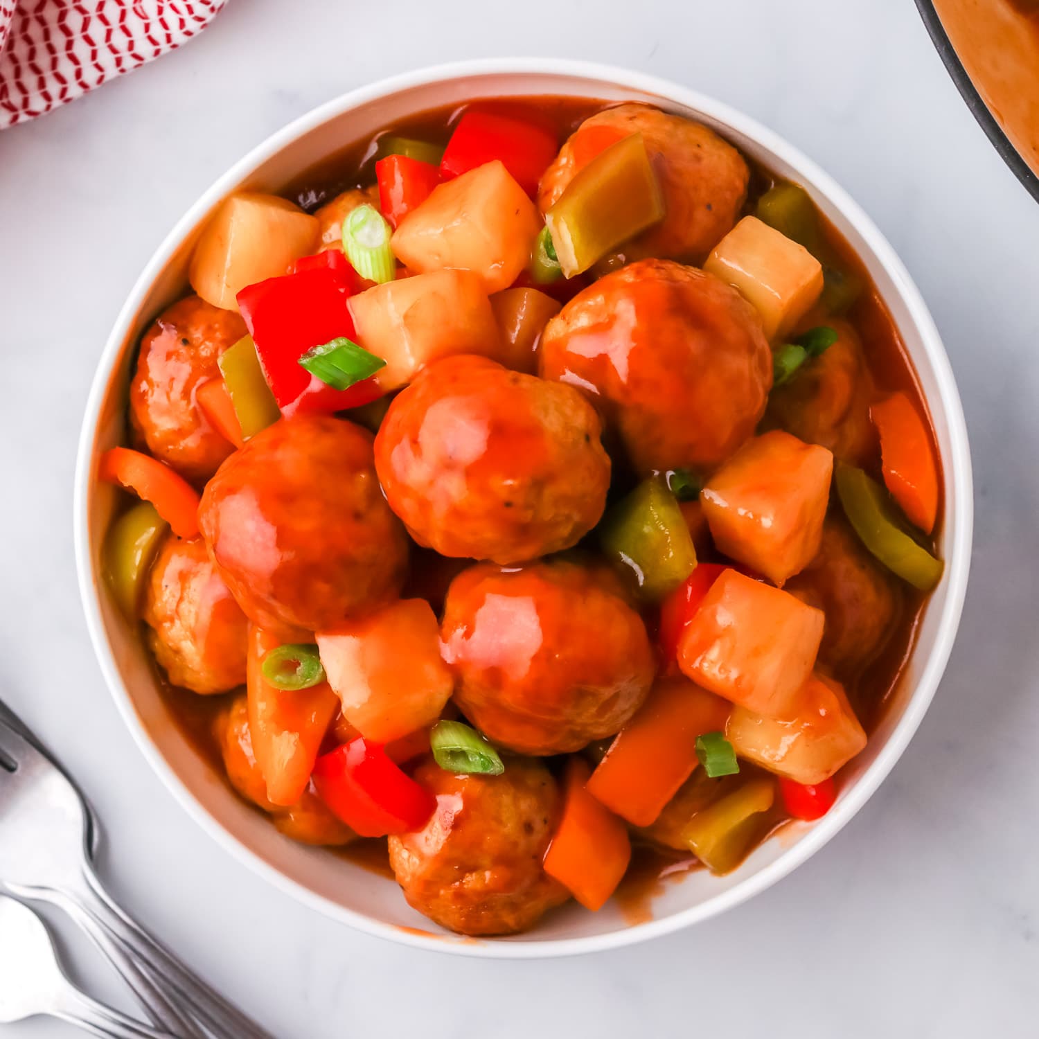 Sweet and Sour Meatballs with Pineapple {20 Minute Recipe}!