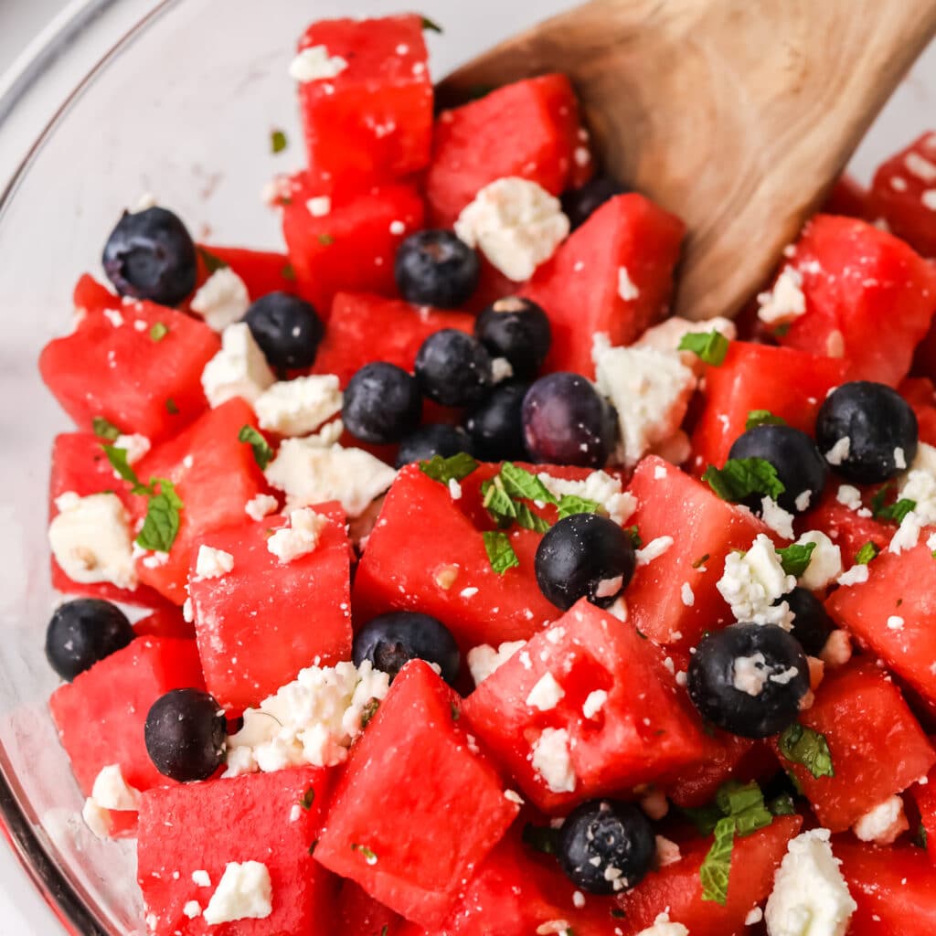 watermelon feta mint salad