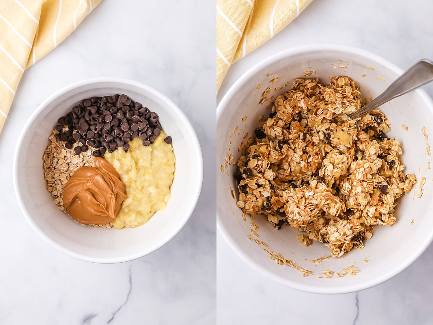 making breakfast cookie dough