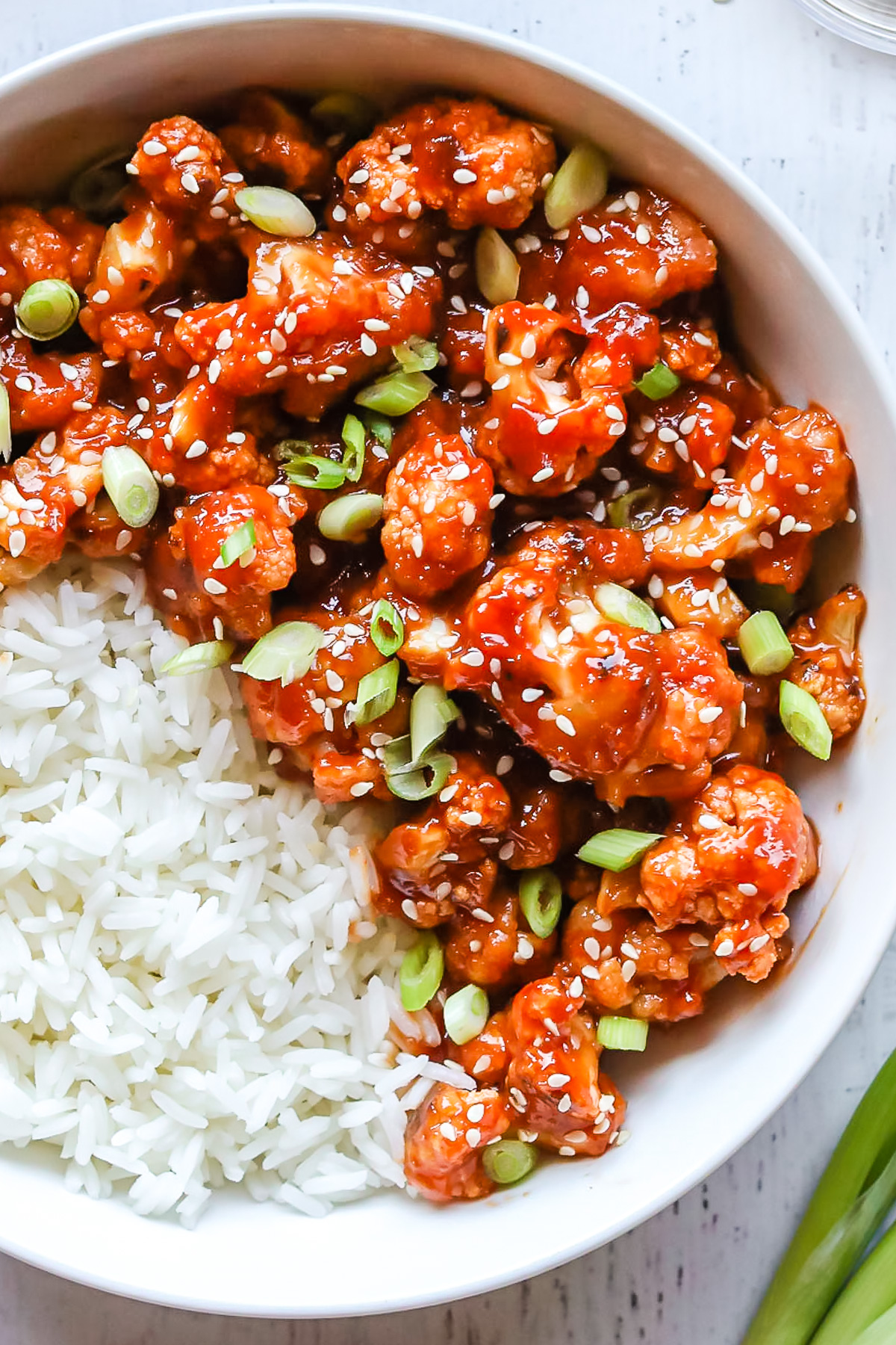 sweet and sour baked cauliflower