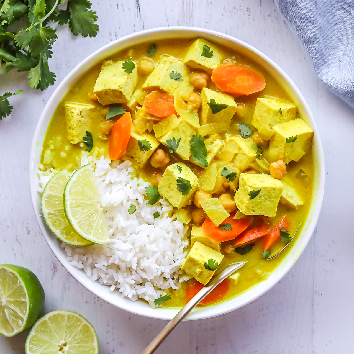 yellow tofu curry