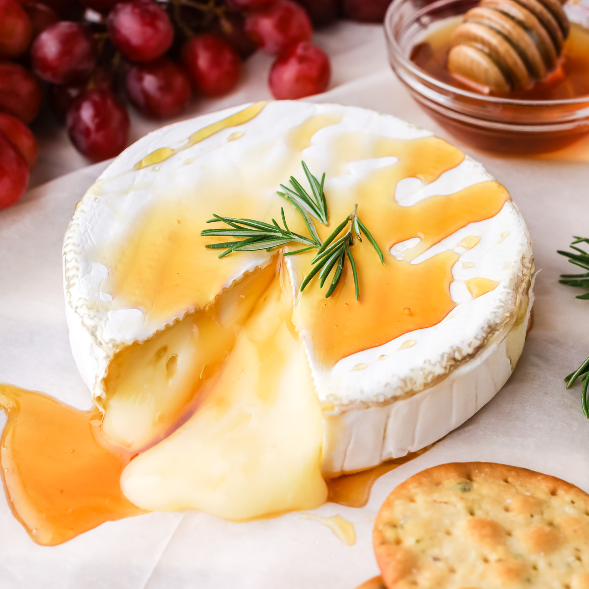 Baked Brie, Easy Recipe, Drizzled with Honey!