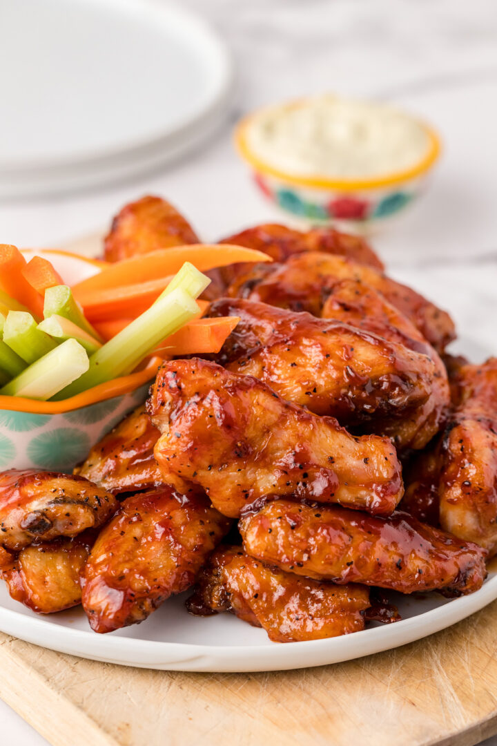 BBQ Chicken Wings (EASY, Oven Baked Recipe) Only 5 Ingredients!