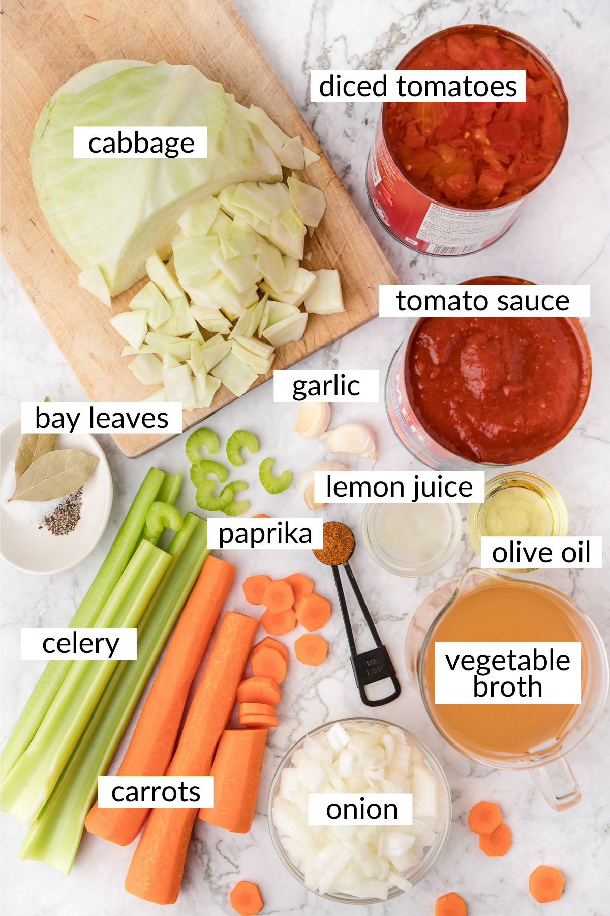 cabbage soup ingredients