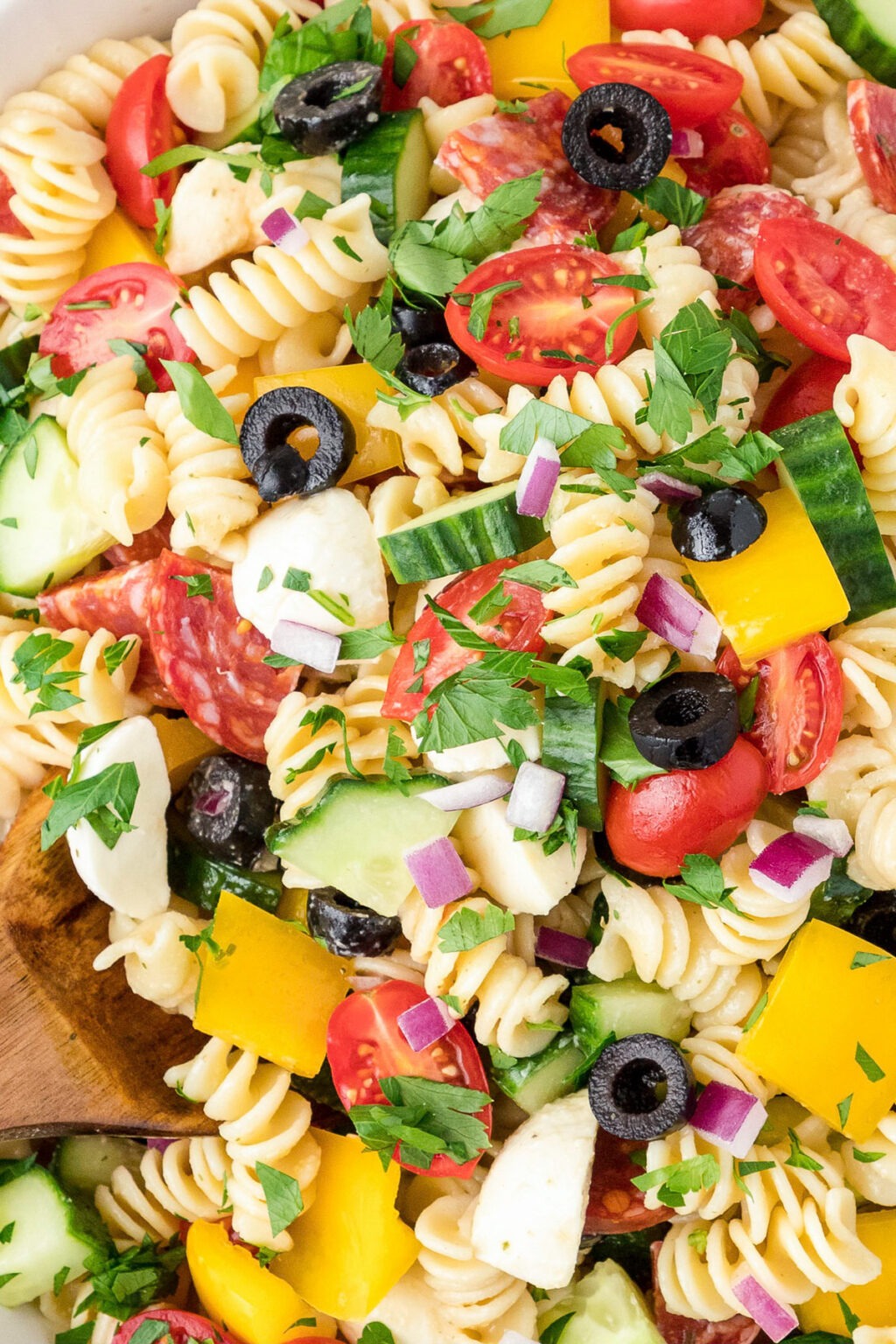 Pasta Salad with Italian Dressing Easy & Quick Classic Recipe