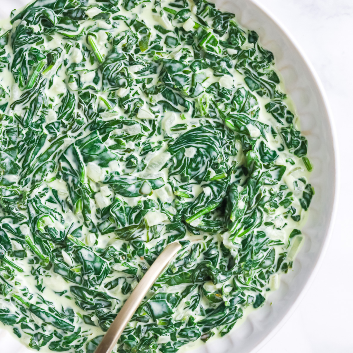 Easy creamed spinach.