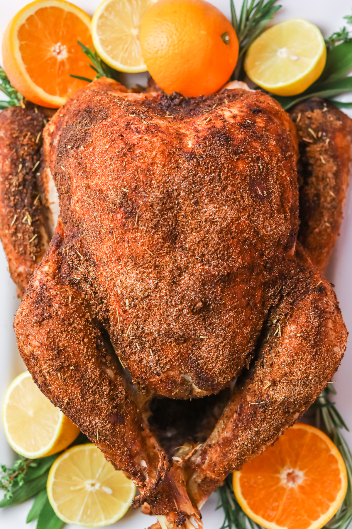 Roast turkey ready to serve.