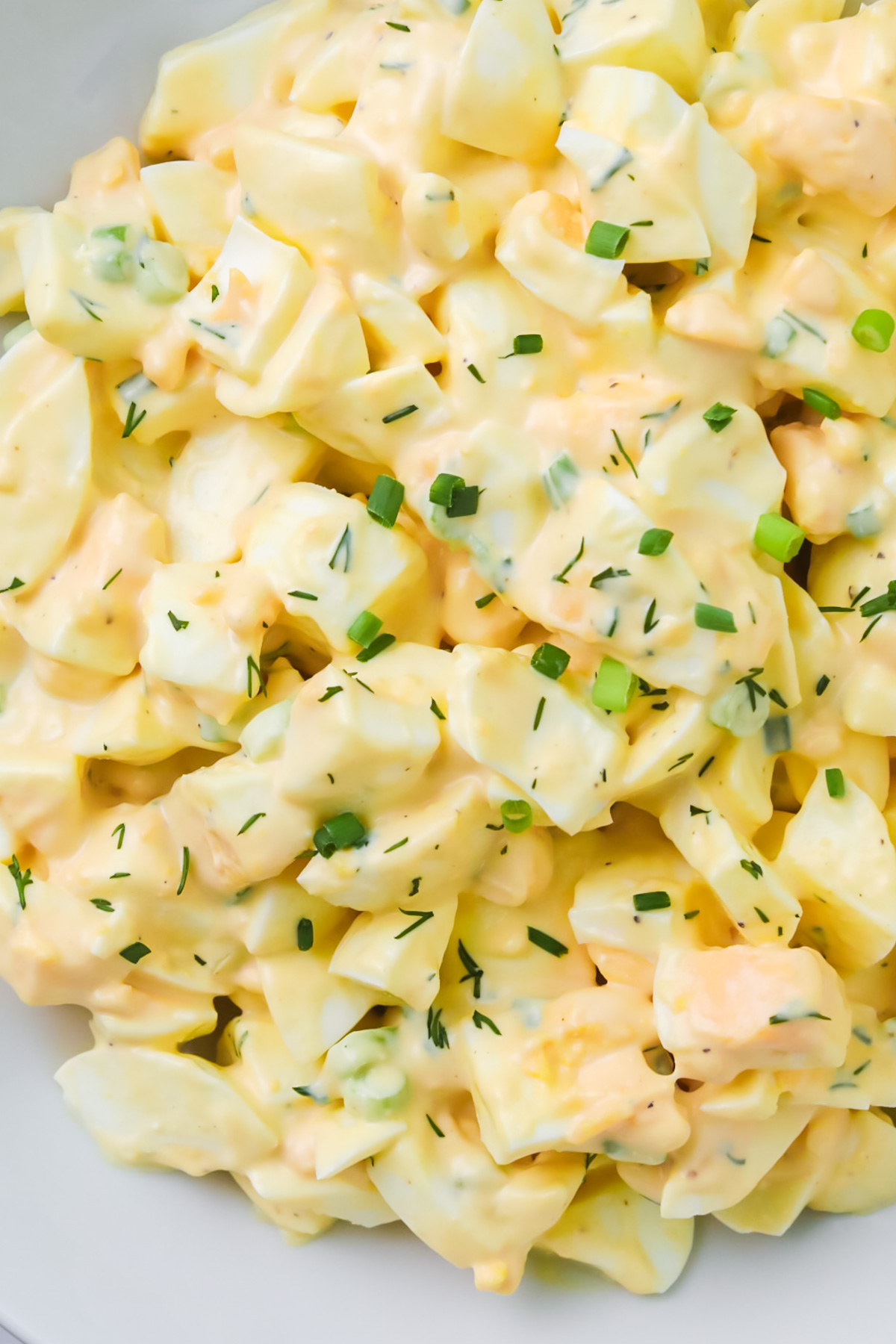 egg salad closeup. 