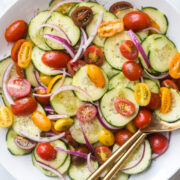 Cucumber tomato salad.