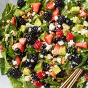 Summer berry salad with balsamic dressing.