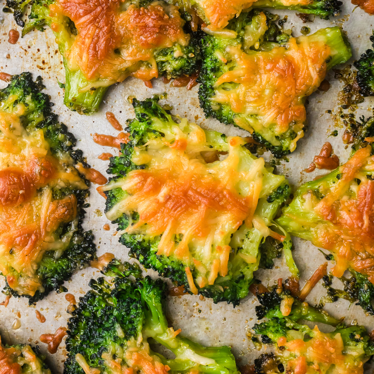 Smashed broccoli with parmesan. 