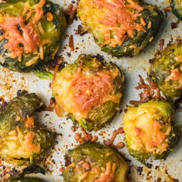 Crispy smashed brussels sprouts with parmesan.