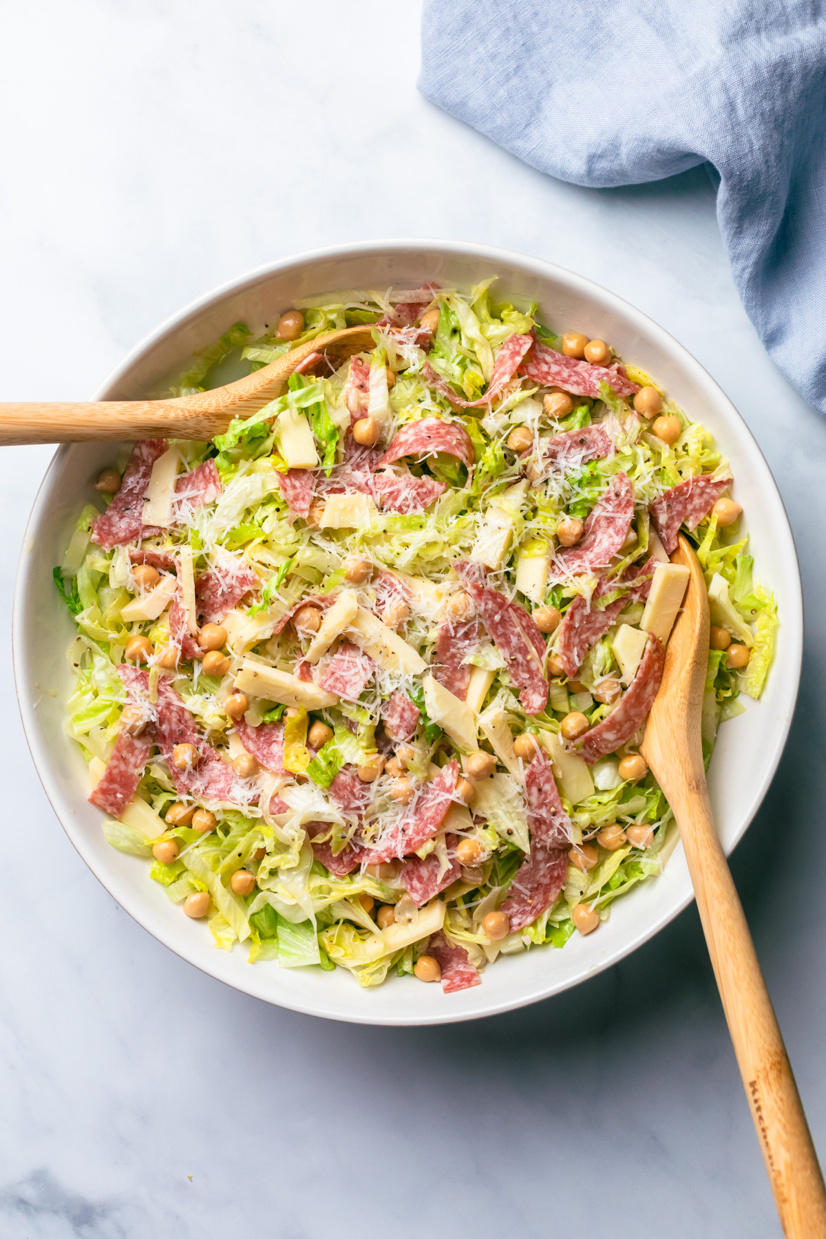 La scala chopped salad with salami.